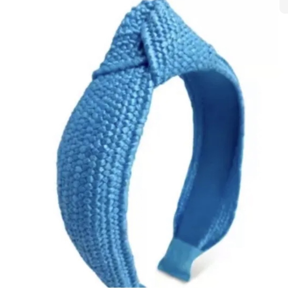 NWT INC INTERNATIONAL CONCEPTS BLUE RAFFIA WOVEN HEAD BAND